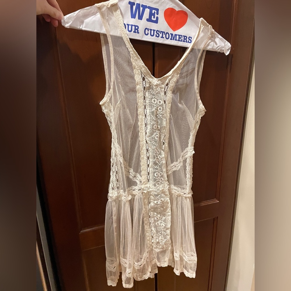 Vintage cream lace dress